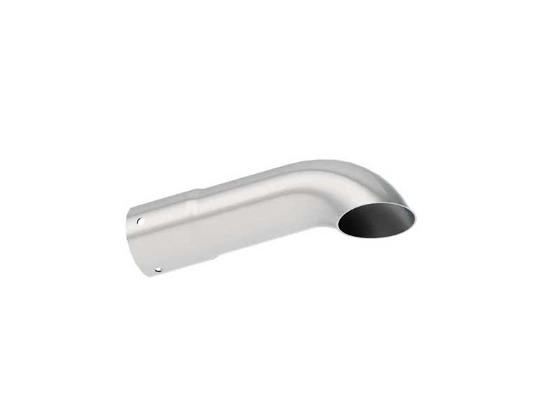 Borla 20108 Universal Exhaust Tip 2-in X 9-in Round W/Set Screw with Turn-Down 2-in Brushed Tip