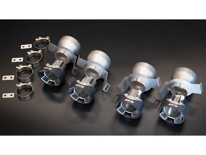 Borla 20165 Exhaust Tip Round 4-in Carbon Fiber Tip for 2018-2022 Kia Stinger 2.0L/3.3