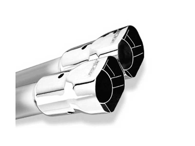 Borla 20233 Dual Square Intercooled Exhaust Tips 2.5-in Inlet 2.88-in x 3.38-in Outlet 14-in OAL