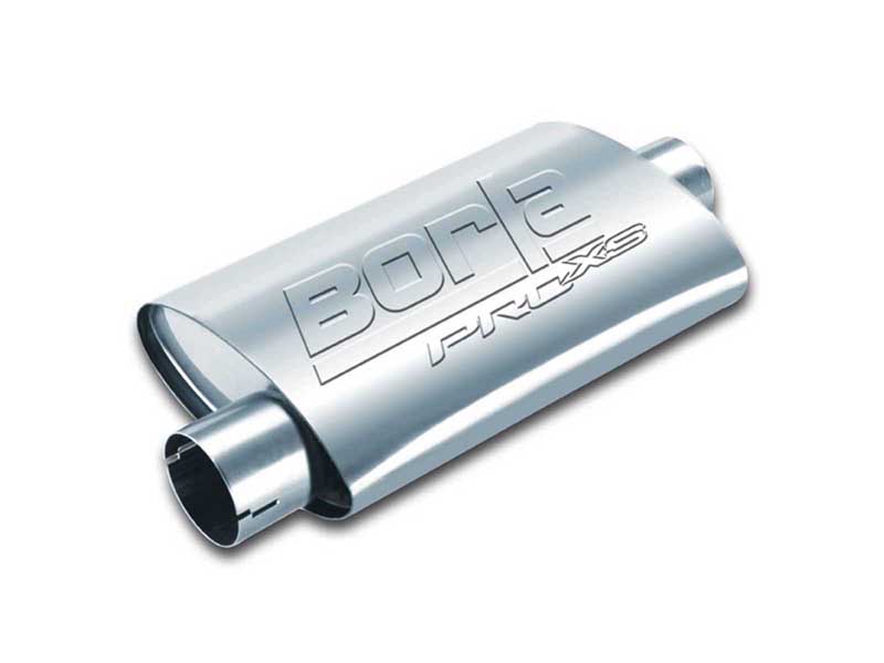 Borla 400482 ProXS Muffler 3-in Offset-In 3-in Center-Out 14-in X 9.5-in X 4-in Oval W/Notch with Ti
