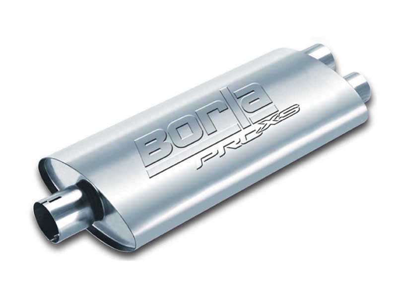 Borla 400485 ProXS Muffler 2.5-in Center-In 2.5-in Dual Out 19-in X 9.5-in X 4-in Oval W/Notch with 