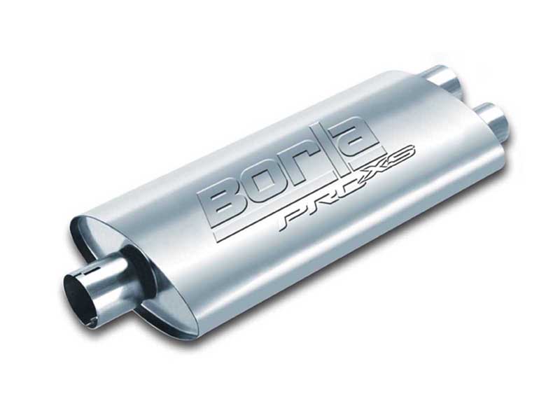 Borla 400487 ProXS Muffler 3" Center-In 2.5" Dual Out 19" X 9.5" X 4" Oval W/Notch with Tip