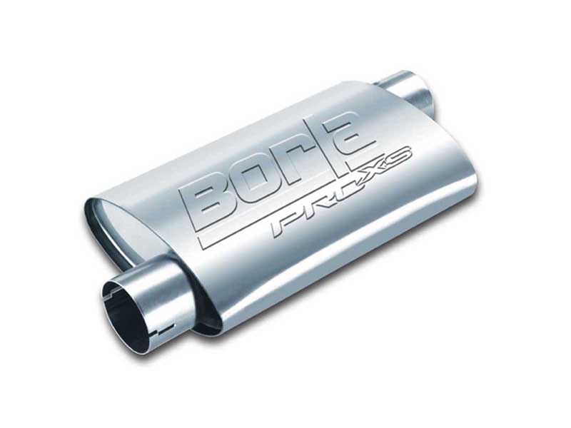 Borla 400491 ProXS Muffler 3-in Offset-In 3-in Offset-Out 14-in X 9.5-in X 4-in Oval W/Notch with Ti