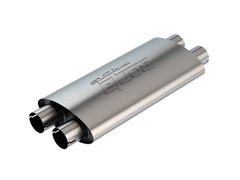 Borla 400493 ProXS Muffler 2.5-in Dual In 2.5-in Dual Out 19-in X 9.5-in X 4-in W/Notch with Tip