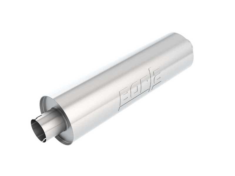 Borla 400500 Specialty Muffler 3-in In/Out 6.75-in X 24-in Notched with Tip