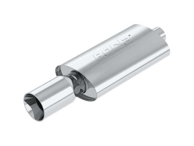 Borla 40057 Thumper Boomers Muffler 4.25-in x 7.78-in x 14-in Oval with Round 4-in Chrome Tip