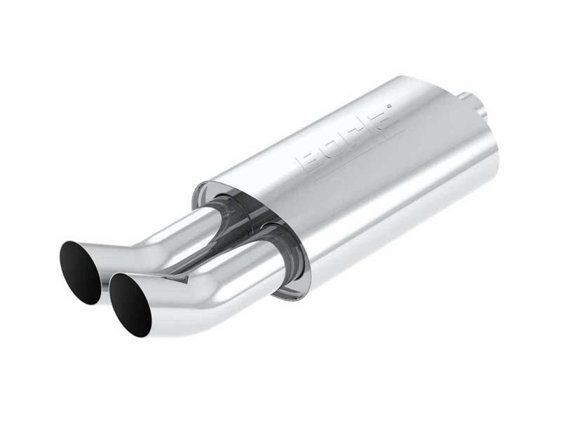 Borla 40059 Spitfire Boomers Muffler 5.50-inx8.50-inx14-in With Dual DTM 3-in Chrome Tips