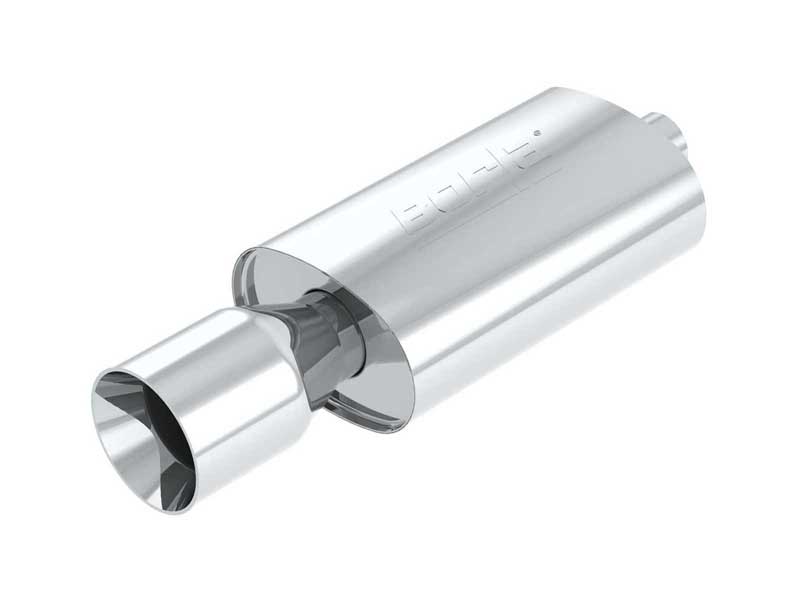 Borla 40061 WailTail Boomers Muffler 5.50-inX8.50-inX14-in W 5-in Round Tip with Round 5-in Chrome T