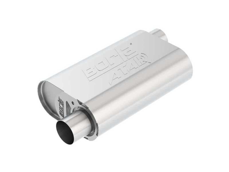 Borla 400774 CrateMuffler 2.5-in Offset-In/Offset-Out ATAK High Output SBC 350/383/406 with Tip