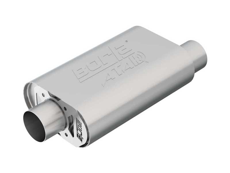 Borla 400844 CrateMuffler 3-in Offset-In/Center-Out ATAK High Output SBC 350/383/406 with Tip