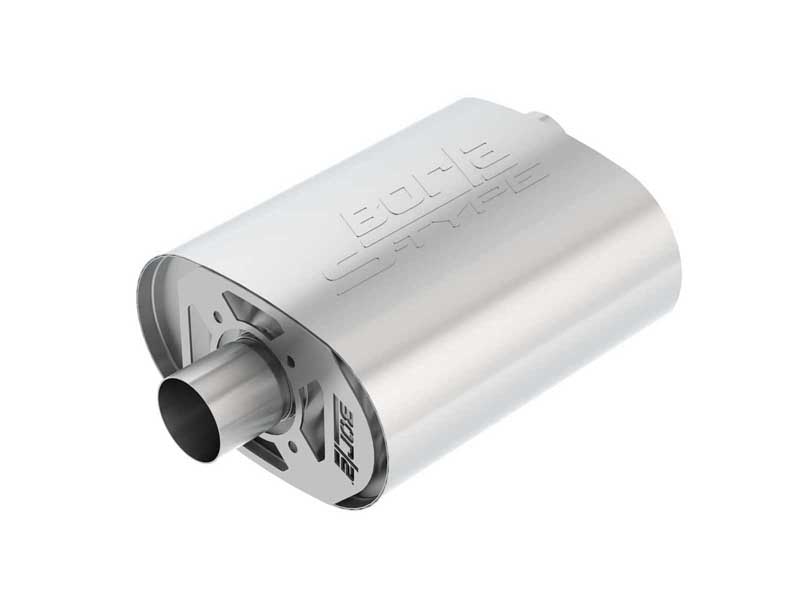 Borla 400855 CrateMuffler 2.5-in Offset-In/Center-Out S-Type Moderate Output Coyote 5.0L with Tip