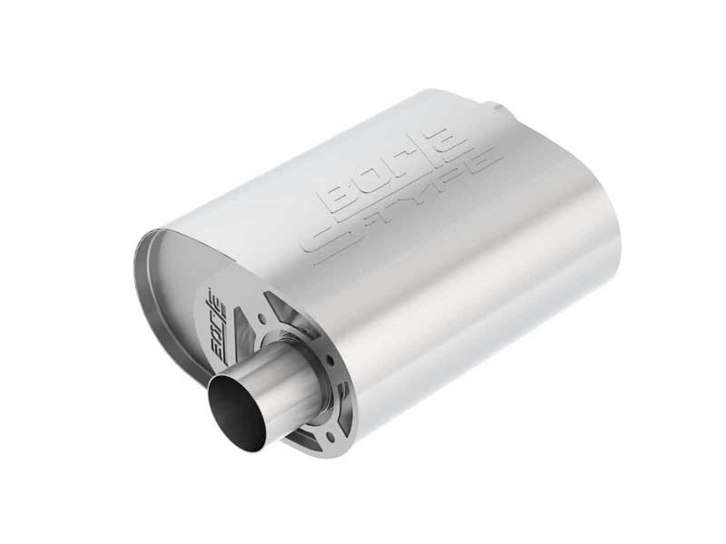 Borla 400857 CrateMuffler 2.5-in Offset-In/Offset-Out S-Type Moderate Output Coyote 5.0L with Tip