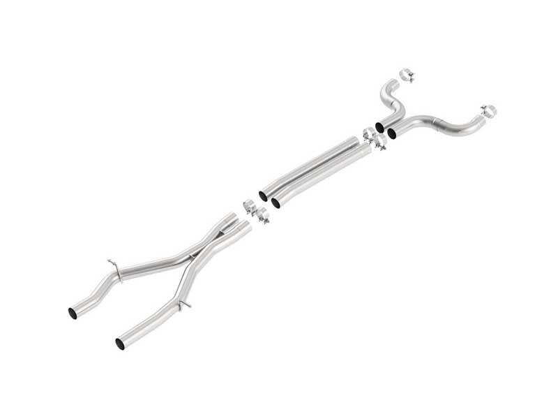 Borla 60607 2.75-in Smog Legal X-Pipe with Mid-Pipes W/O AFM Valves for 2016-2024 Camaro SS 6.2