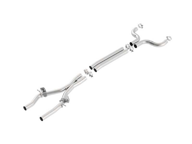 Borla 60610 2.75-in Smog Legal X-Pipe with Mid-Pipes With AFM Valves for 2016-2024 Camaro SS 6.2