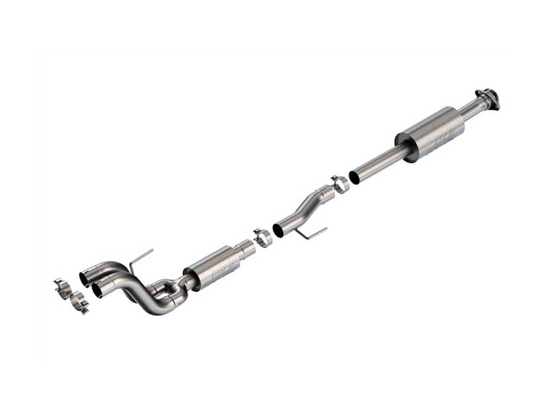 Borla 60731 S-Type 3-in Mid-Section Exhaust for 2021-2025 F150 Tremor/Black 3.5/5.0 CCSB Black Pkg