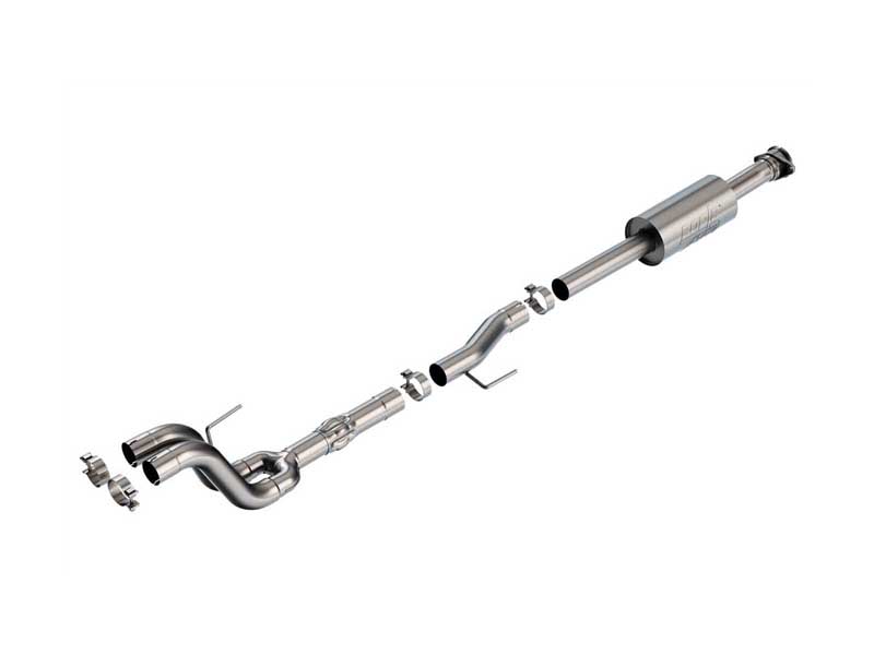 Borla 60732 ATAK 3-in Mid-Section Exhaust for 2021-2025 F150 Tremor/Black 3.5/5.0 CCSB Black Pkg