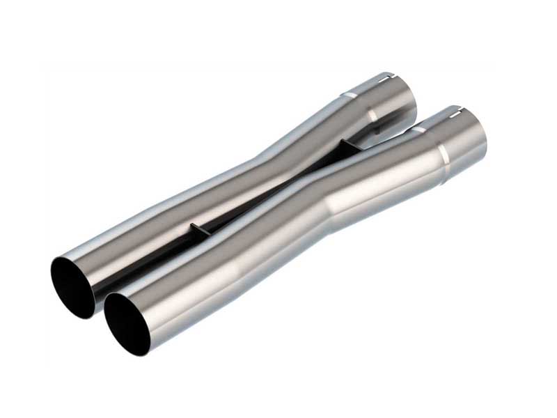 Borla 621105 Universal X-Pipe 2.75-in Diameter 3.66-in Center In 4.05-in Center Out 26.98-in OAL wit