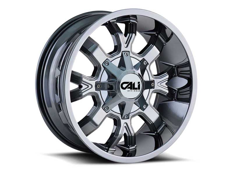 Cali Offroad Wheels 9104-22478C Dirty 9104 CH 22x14 Chrome 8x180 BP -76 Offset