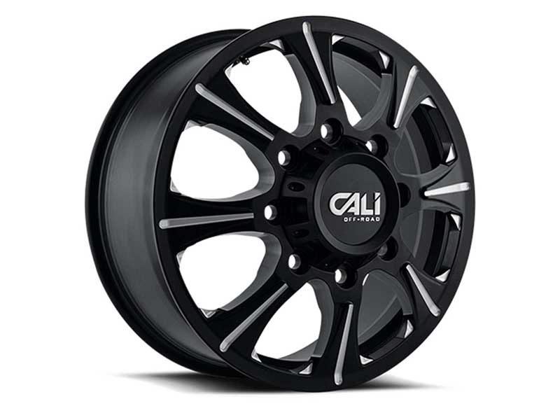 Cali Offroad 9105-2881BF121 Brutal Dually 9105 BK-M 20x8.25 Black 8x165.1 BP 127 Offset 121.3 Bore