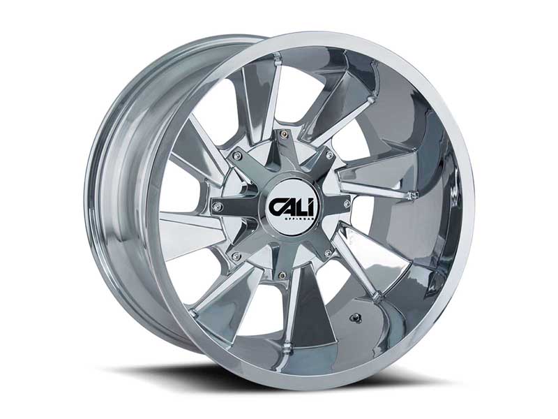 Cali Offroad Wheels 9106-22276C Distorted 9106 CH 22x12 Chrome 8x165.1/8 On170 BP -44 Offset