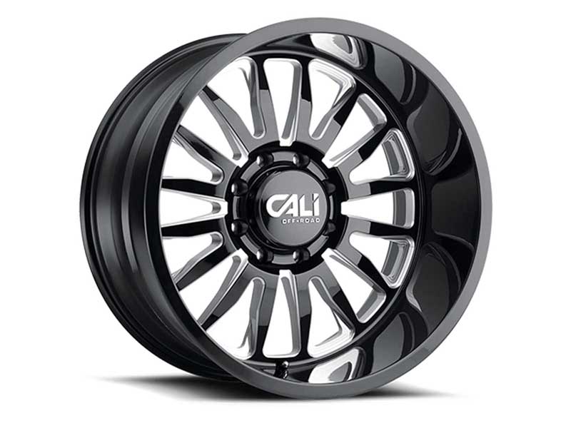 Cali Offroad 9110-22278BM Summit 9110 GB-M 22x12 Milled Spokes Gloss Black 8x180 BP -51 Offset