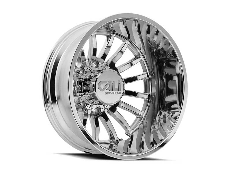 Cali 9110D-22879PMR232 Summit Dually 9110D PO 22x8.25 Milled Spokes Polished 8x210 BP -232 Offset