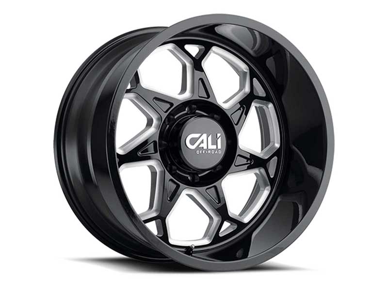 Cali Offroad 9111-22236BM Sevenfold 9111 GB 22x12 Milled Spokes Gloss Black 6x135 BP -51 Offset