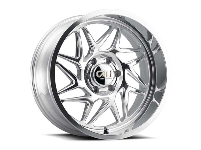 Cali Offroad Wheels 9112-24470P Gemini 9112 PO 24x14 Milled Spokes Polished 8x170 BP -76 Offset