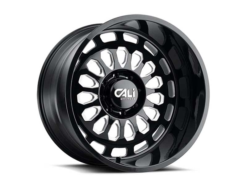 Cali Offroad 9113-22281BM Paradox 9113 GB 22x12 Milled Spokes Gloss Black 8x165.1 BP -51 Offset