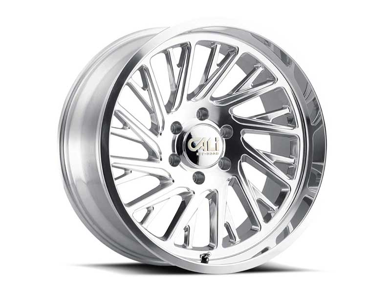 Cali Offroad Wheels 9114-2136P Purge 9114 PO 20x10 Milled Spokes Polished Silver 6x135 BP -25 Offset