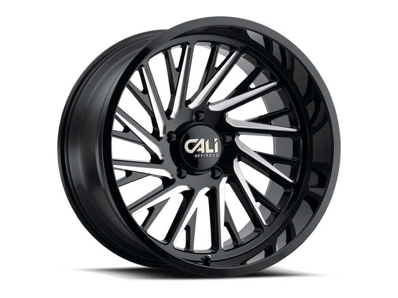 Cali Offroad Wheels 9114-24478BM Purge 9114 GB 24x14 Milled Gloss Black 8x180 BP -76 Offset