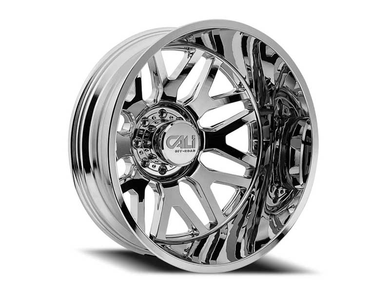 Cali Offroad Wheels 9115D-24881CR232 Invader Dually 9115D CH 24x8.25 Chrome 8x165.1 BP -232 Offset