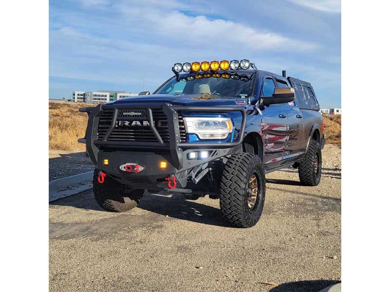 Chassis Unlimited CUB940322BG Octane Series Front Winch Bumper W/ Guard for 2019-2023 Ram 2500/3500