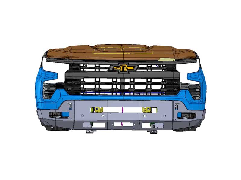 Chassis Unlimited CUB940761 Octane Series Front Winch Bumper W/Sensors for 2022-2024 Silverado 1500