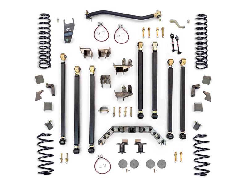 Clayton Off Road COR-3605112 4.0" Pro Series 3 Link Long Arm Lift Kit W/Rear 5" Stretch 1997-2006 TJ