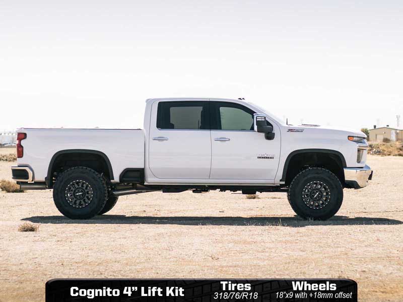 Cognito Motorsports 210-P1151 4" Lift Kit with Elka 2.5 Reservoir Shocks for 2020-2024 GM 2500/3500