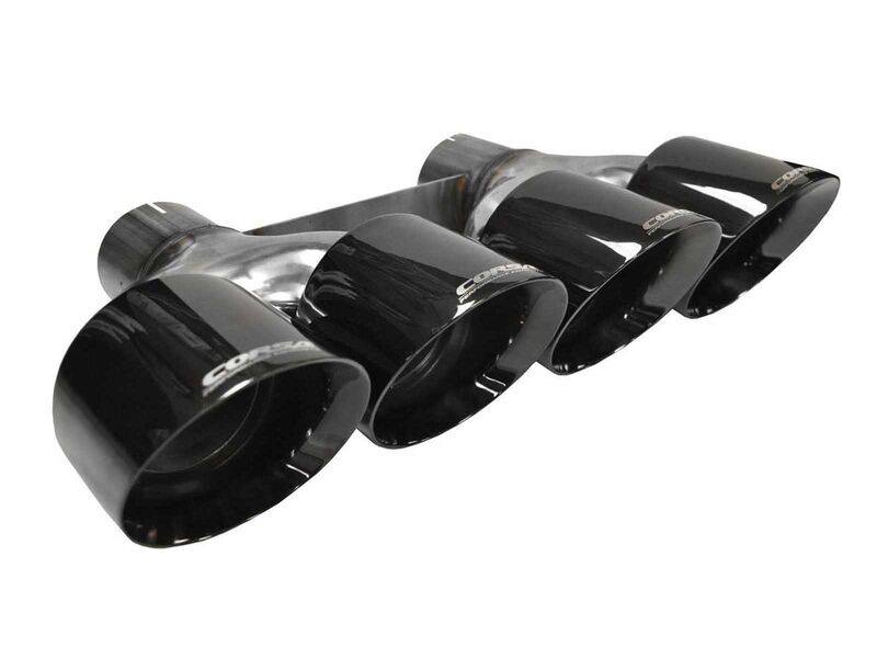 Corsa 14062BLK Quad 4.5-inch Black Pro-Series Tip Kit for 2014-2019 Corvette C7 6.2