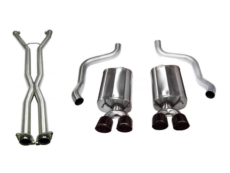 Corsa 14108CBBLK Sport Axle-Back Exhaust for 2009-2013 Corvette C6 6.2