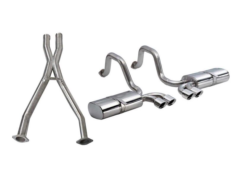 Corsa 14111CB Sport Axle-Back Exhaust for 1997-2004 Corvette C5 Z06 5.7