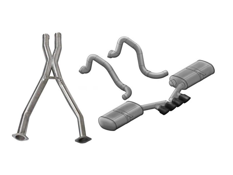 Corsa 14139CBBLK Sport Axle-Back Exhaust for 1997-2004 Corvette C5 Z06 5.7