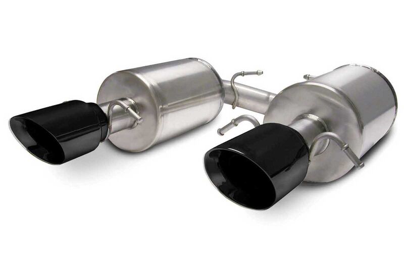 Corsa 14157BLK Touring 2.5" Axle-Back Exhaust Dual Rear w Single 4" Black Tip for 2005-2007 STS 4.6