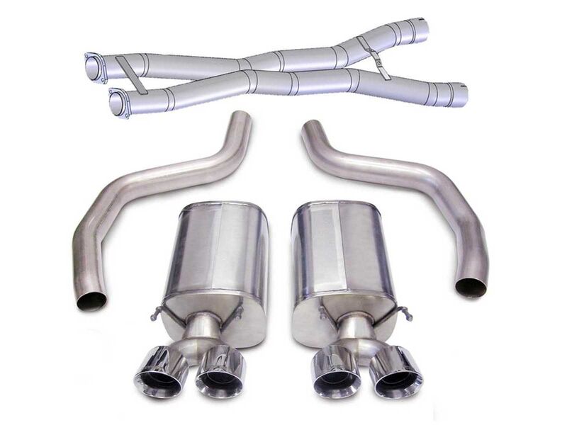 Corsa 14164CB3 Sport Cat-Back Exhaust Dual Rear Exit with Twin 4" Pol Tips for 2012-13 Corvette Z06