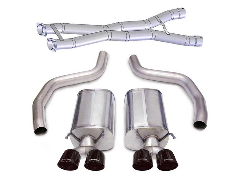 Corsa 14164CB3BLK Sport Cat-Back Exhaust with Black Tip for 2012-2013 Corvette C6 Z06 & ZR1