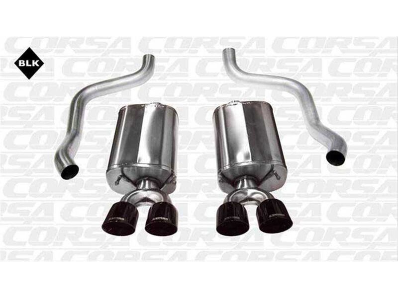 Corsa 14169BLK Sport Axle-Back Exhaust with Black Tip for 2005-2007 Corvette C6 6.0
