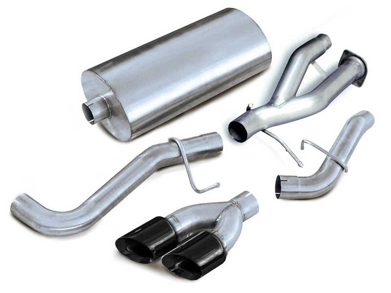 Corsa 14222BLK Sport 3" Cat-Back Exhaust Single Side w Twin 4" Black Tip for 2002-2006 Escalade 6.0