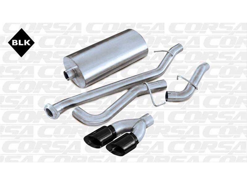 Corsa 14232BLK Sport 3" Cat-Back Exhaust Single Side w Twin 4" Black Tip for 2001-2006 Tahoe 5.3