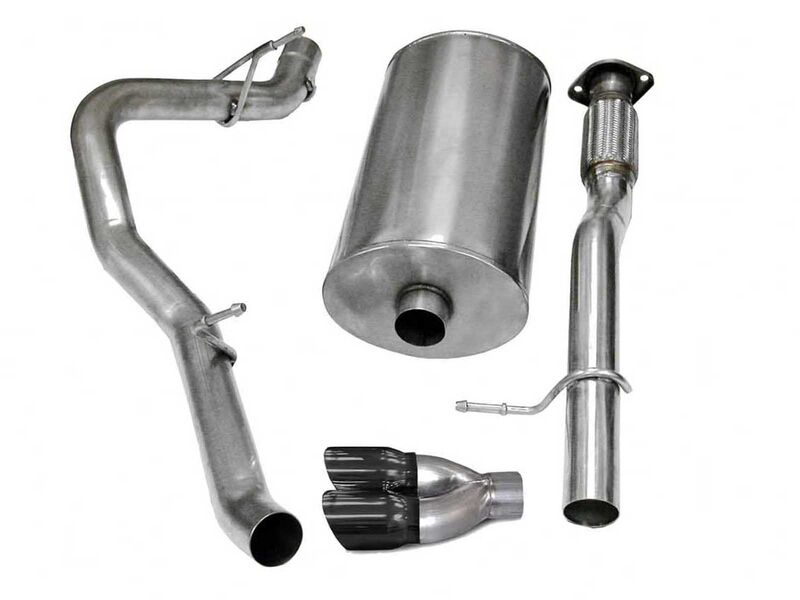 Corsa 14246BLK Sport 3" Cat-Back Exhaust Single Side, Twin 4" Black Tips for 2007-2009 Avalanche 6.0