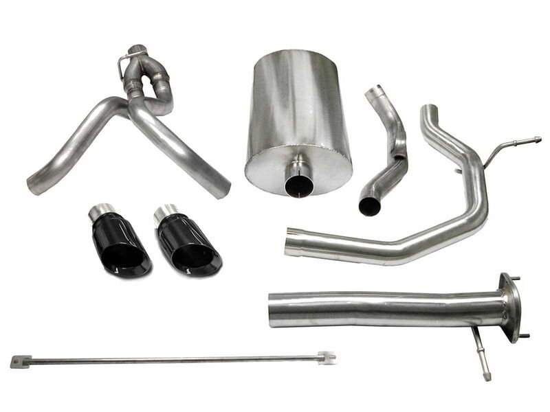 Corsa 14254BLK Sport 3" Cat-Back Exhaust Dual Rear w Single 4" Black Tip for 2005-2006 SSR 5.3