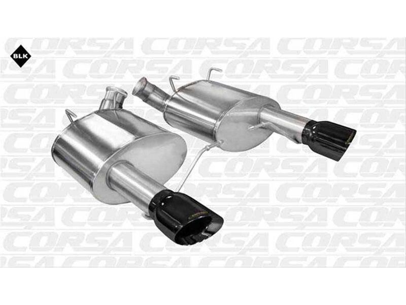 Corsa 14316BLK Sport Axle-Back Exhaust with Black Tip for 2011-2014 Ford Mustang GT/Boss 302 5.0