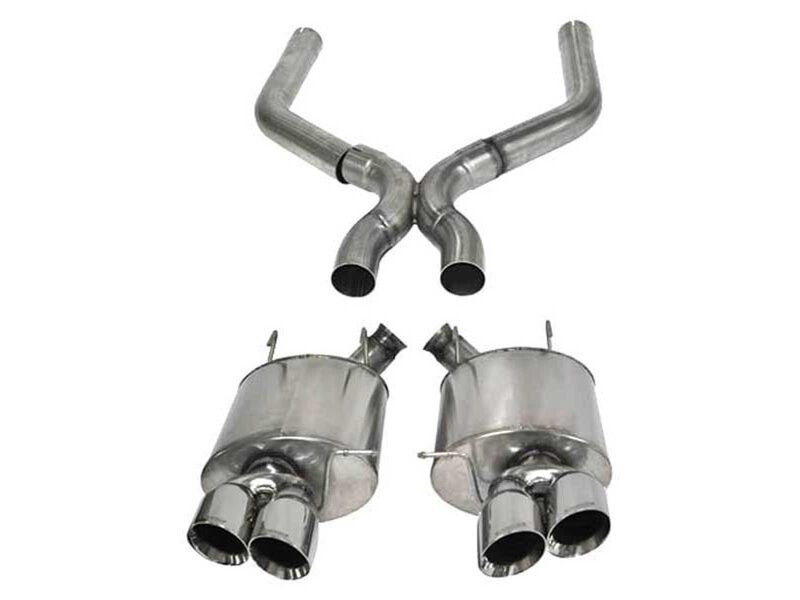 Corsa 14323 Sport Axle-Back Exhaust + XO Exhaust with Polished Tip for 2013-14 Mustang Shelby GT500